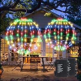 iBaycon Weihnachtsbeleuchtung Außen,Bunt