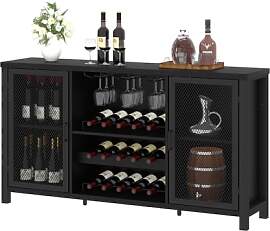 IBF Schwarze Kaffeebar und Likörschrank mit