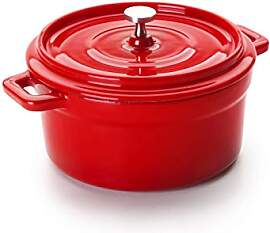 IBILI 725913R Mini-Kasserolle rund, Gusseisen,