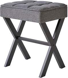 IBUYKE Quadratischer Make-up Hocker mit X-Bein