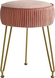 IBUYKE Samt Runde Fußstütze Hocker Ottoman,