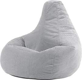 Icon Dalton Sitzsack Cord, Grau, Gaming Sitzsack