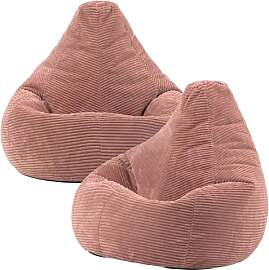 Icon Dalton Sitzsack Cord, Rosa, 2er-Pack, Gaming