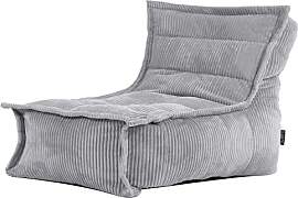 Icon Dolce Sitzsack Kinder, Grau, Flauschiger Cord 