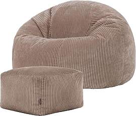 Icon Kingston Sitzsack mit Hocker Cord,