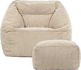 Icon Natalia Sitzsack Sessel mit Hocker für