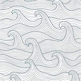 ICYEHAO Tapete Blau Streifen,44 x 500cm