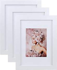 IDEAL TREND 3er Pack Holz Bilderrahmen Foto Plexi