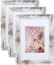 IDEAL TREND 3er Pack Holz Bilderrahmen Foto Plexi
