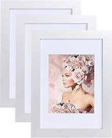 IDEAL TREND 3er Pack Holz Bilderrahmen Foto Plexi
