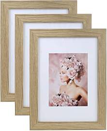IDEAL TREND 3er Pack Holz Bilderrahmen Foto Plexi