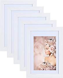 IDEAL TREND 5er Pack Holz Bilderrahmen Foto Plexi