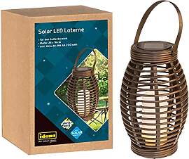 Idena 31243 - Solar LED-Laterne mit warmweißem