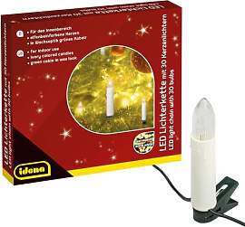 Idena 38192 - LED Kerzen Lichterkette mit 30 LEDs