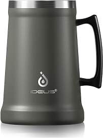 Ideus® Isoliert Bierkrug mit Griff 1000ml,