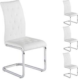 IDIMEX 4er Set Esszimmerstuhl Schwingstuhl