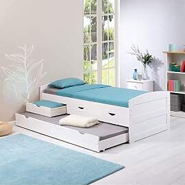 IDIMEX Bett mit Stauraum Jessy aus massiver Kiefer 