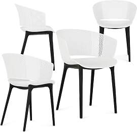 IDIMEX Gartenstuhl OLINDO 4er Set, weiß - In-