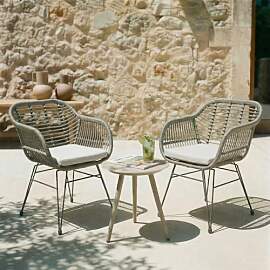 IDIMEX Gartenstuhl Paramo im 2er Set, Grau -