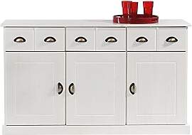 IDIMEX Sidboard Paris aus Kiefer massiv in weiß,