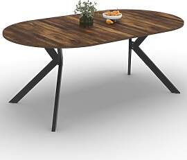 IDMarket - Ausziehbarer runder Esstisch ALIX 4-10