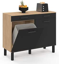 IDMarket - Küchenbuffet mit Abfalleimer 100 cm