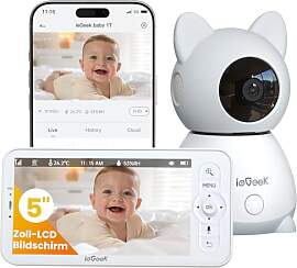 ieGeek 2K-Babyphone mit Kamera und Nachtsicht,