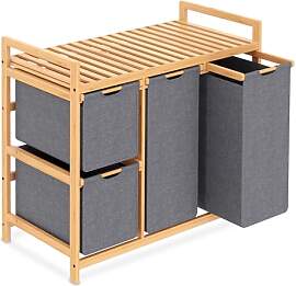 iEGrow Wäschekorb 4 Fächer 150L, Wäschesammler