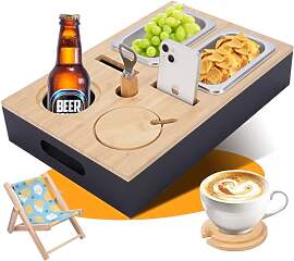IGUGI Couchbar Snackbox, Sofa Tablett,Mit