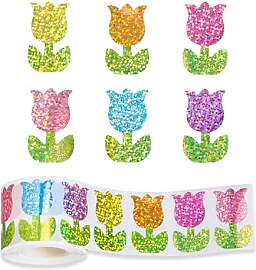 IHLOOTD Blumen Sticker 3D 500 Stück Blumen