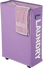 IHOMAGIC 40L Wäschekorb mit Rädern,Faltbarer