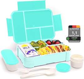 IJIAMY Brotdose Kinder mit Fächern, Bento Box