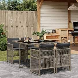 IKAYAA Polyrattan Gartenmöbel Set für 4