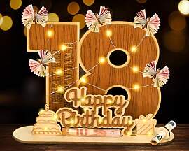 I LOVE MOM 18.Geldgeschenk Geburtstag Holz -