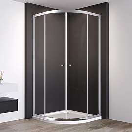 IMPTS Duschkabine 80x80cm Viertelkreis Runddusche, 