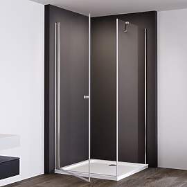 IMPTS Duschkabine 90x90 cm Eckeinstieg
