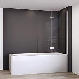 IMPTS Duschwand für Badewanne 120x140 cm,