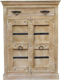 Indische Möbel Highboard 90x120x45cm Massiv Mango 