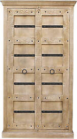 Indische Möbel Schrank 100x180x45cm Massiv Mango