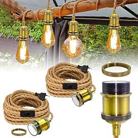 Industrial Hängelampe mit Stecker, 2 Stück