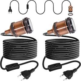 Industrielle Messing Hängelampe mit Stecker, 2