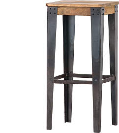 Industrieller Barhocker MADISON Stahl und Holz 75