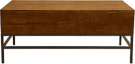 Industrieller höhenverstellbarer Couchtisch aus