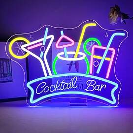 ineonlife Cocktail Bar Neon Schild,Bar Led Schild