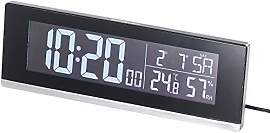 infactory Tischuhr mit Thermometer: