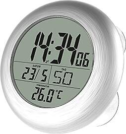 infactory Wanduhr Badezimmer: Digitale