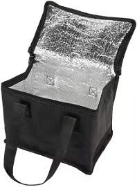 INF Kühltasche Schwarz 28 cm x 17 cm x 14 cm