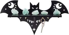 INFUNLY Fledermaus-Regal, Schwarzes Gothic-Regal