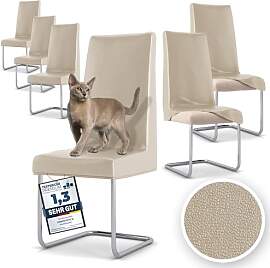 Innerspace Stuhlhussen 6er Set in Beige |