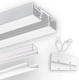 INNOVATE Gardinenschiene 1 läufig Alu Weiß 2m